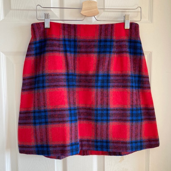 4/$30 Red Flannel Plaid Skirt - Picture 5 of 6